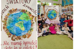 plakat na Światowy Dzień Żywności i przedszkolaki